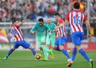 Atletico players working hard to regain possession